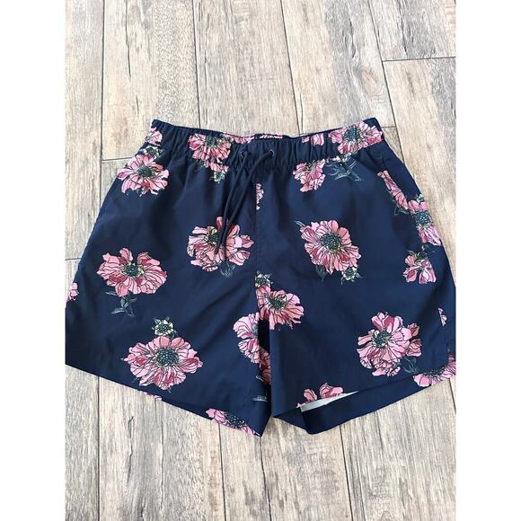 Abercrombie & Fitch Men's Floral Stretch Drawstring Lined Swim Trunks Size XL - Picture 1 of 5